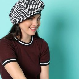 haute sauce Checked Beret Cap image 2