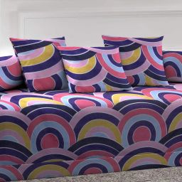 arrabi Set of 6 Geometric Print Diwan Set image 2