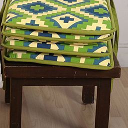 swayam Set of 2 Chair Pad Cushions with Strings 16" x 16" image 2