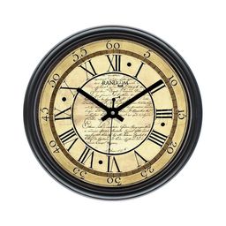random Typographic Print Round-Shape Plastic Wall Clock image 2