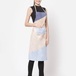 arrabi Geometric Print Apron with Patch Pocket image 2