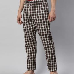 joven Men Checked Pyjamas with Drawstring Waist image 2