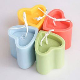 aromaticfables Set of 4 Tall Scented Heart Candles image 2