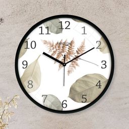 random Leaf Print Dial Wall Clock image 2