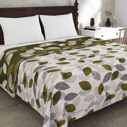 jaipur fabric Leaf Print Reversible Double-Size Comforter image 2