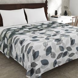 jaipur fabric Leaf Print Reversible Double-Size Comforter Set image 4