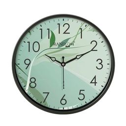 random Leaf Print Round Shaped Wall Clock image 2