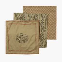 indie picks Set of 3 Handblock Printed Cushion Cover 16" x 16" image 2