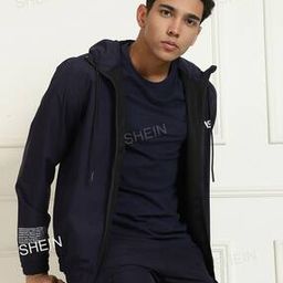 Shein Activewear Chest & Placement Full-length Sleeve Hoodies & Tracks Jacket-picture-18