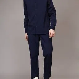 Shein Full Sleeves Textured Shirt with Trousers-image-18
