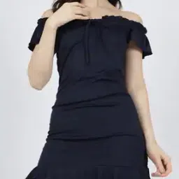 Shein Off Shoulder Ruched Bodycon Mini Dress-image-48
