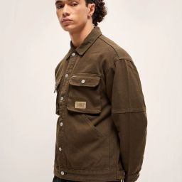 the bear house Men Regular Fit Jacket with Button Closure image 2