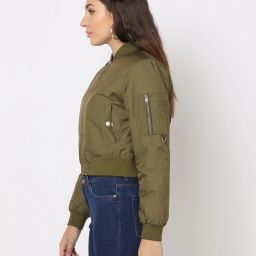 lee cooper Zip-Front Bomber Jacket with Slip Pockets image 2
