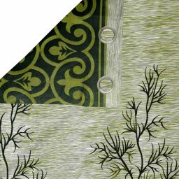 cortina eyelet curtain Set of 2 Leaf Print Door Curtains image 2