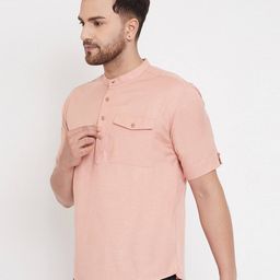 even Short Kurta with Patch Pocket image 2