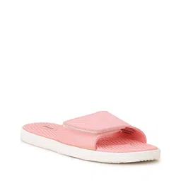 bata Geometric Pattern Slides with Velcro Closure image 2