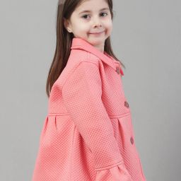 house of vedas Button-Closure Coat with Full Sleeves image 2