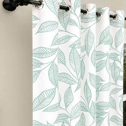 haus & kinder Set of 2 Leaf Print Window Curtains image 2