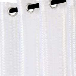 cortina eyelet curtain Set of 4 Polyester Sheer Long Door Net Curtains image 2