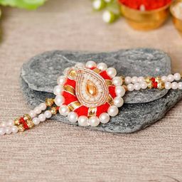 ecraftindia Rakhi with Ganesha Idol & Roli-Chawal Set image 2