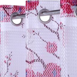 the conversion Set of 2 Floral Print Window Curtains image 2