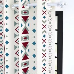 story@home Set of 2 Geometric Print Window Curtains with Metal Eyelets image 3