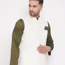 even Nehru Jacket with Pocket Square image 2