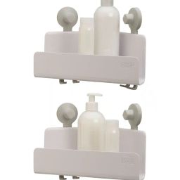 joseph joseph Set of 2 Corner Shower Shelf with Brackets image 2