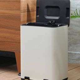 pure home and living Iron Waste Bin with Lid image 2