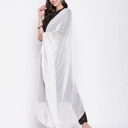 clora creation Embroidered Chiffon Dupatta with Sequin Embellishment image 2