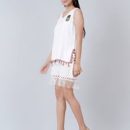 first resort – ramola bachchan Top & Shorts Set with Fringes image 2