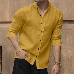 bombay begum Men Self-design Regular Fit Shirt image 2