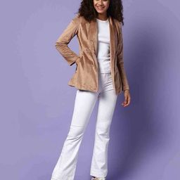 campus sutra Full-Sleeve Bomber Jacket with Button Closure image 3