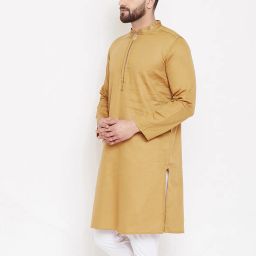 even Long Kurta with Button Placket image 3