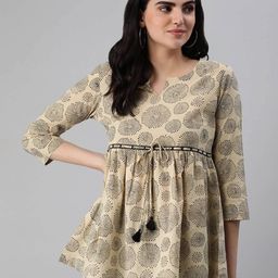 kami kubi Abstract Print Flared Tunic image 3