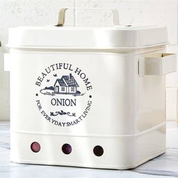 home centre Typographic Print Onion Canister with Lid image 3