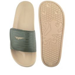 red tape Open-Toe Slip-On Flat Slides image 3
