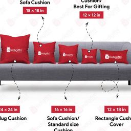 indigifts Set of 2 Typographic Print Cushion Covers with Filler 12" x 12" image 3