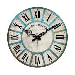 olive tree Printed Silent Movement Wooden Wall Clock image 3