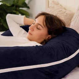 pumpum C Shape Maternity Hollow Fiber Pillow with Removable Zip Cover image 3