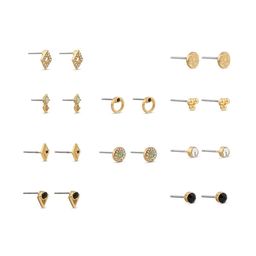 accessorize london Set of 10 Stone-Studded Stud Earrings image 3