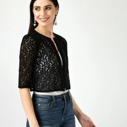 rayware Women Lace Front-Open Shrug image 3