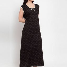 secret wish Floral Print Nightie with Bow Applique image 3