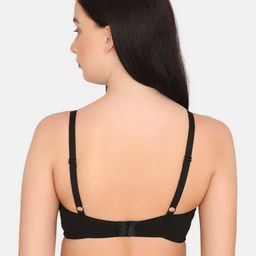 Zivame Basics Double Layered Non Wired Non Padded 3/4th Coverage T-Shirt Bra - Anthracite image 3