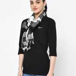 weavers villa Checked Viscose Stole image 3