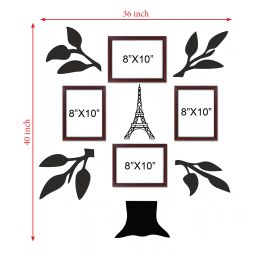 random Set of 4 Tree Collage Photo Frames with Plaques image 3