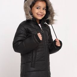 vero amore Zip Closure Puffer Jacket with Faux Feather image 3