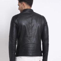 teakwood leathers Zip-Front Biker Jacket image 3