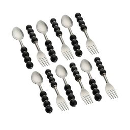 vareesha Set of 12 Beaded Spoons & Forks image 3