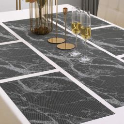 hokipo Set of 6 Mats for Dining Table with Runner image 3